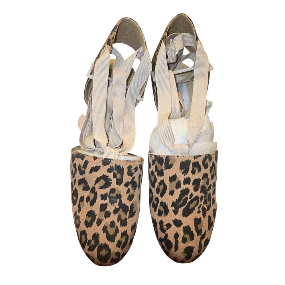 Coup Detat Women's Size 7M Beige Leopard Espadrille Wedge